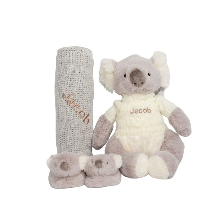 LIMITED EDITION Koala Set with Green,Grey,Pink, Rose or White Blanket