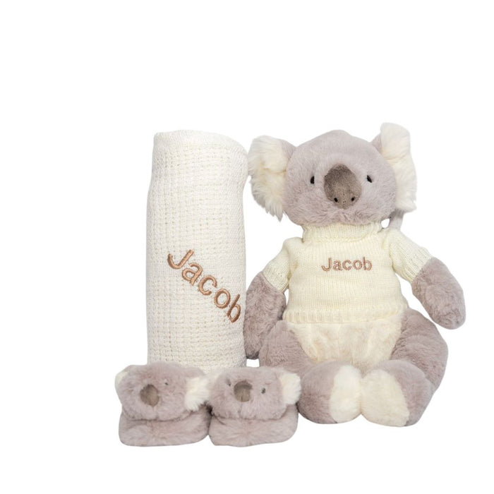 LIMITED EDITION Koala Set with Green,Grey,Pink, Rose or White Blanket