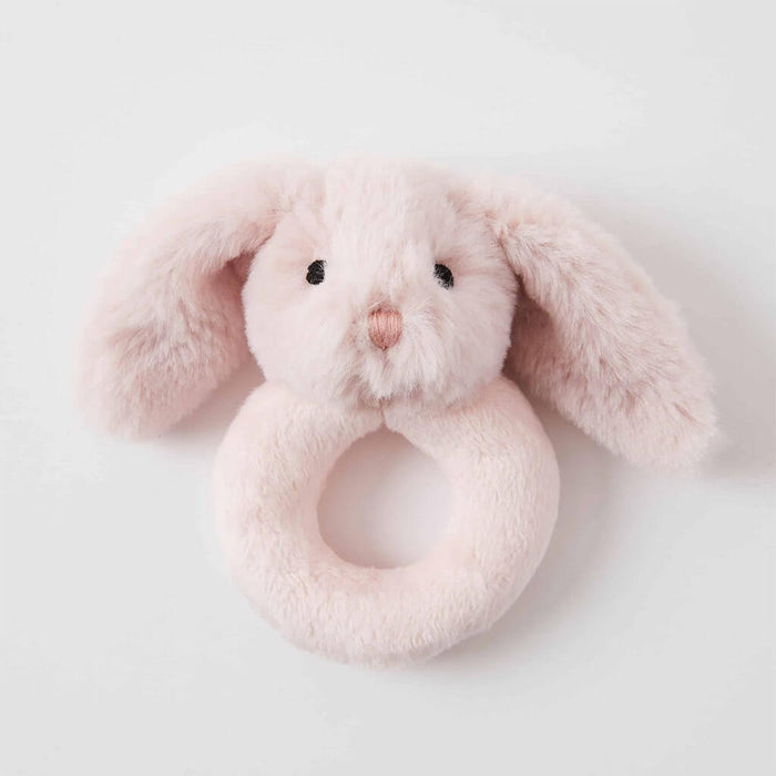 Jiggle Giggle Bunny Baby Rattle - Pink