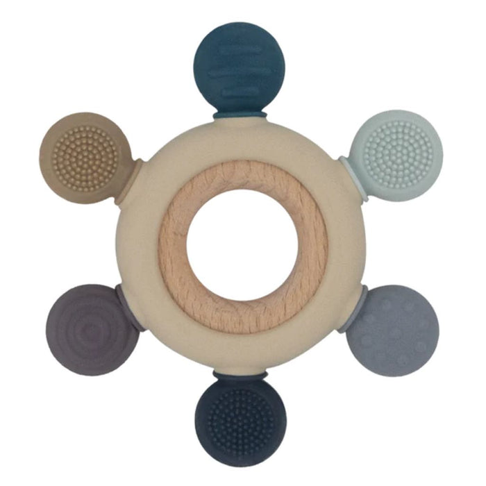 Playground  Silicone Sensory Teether - Blue