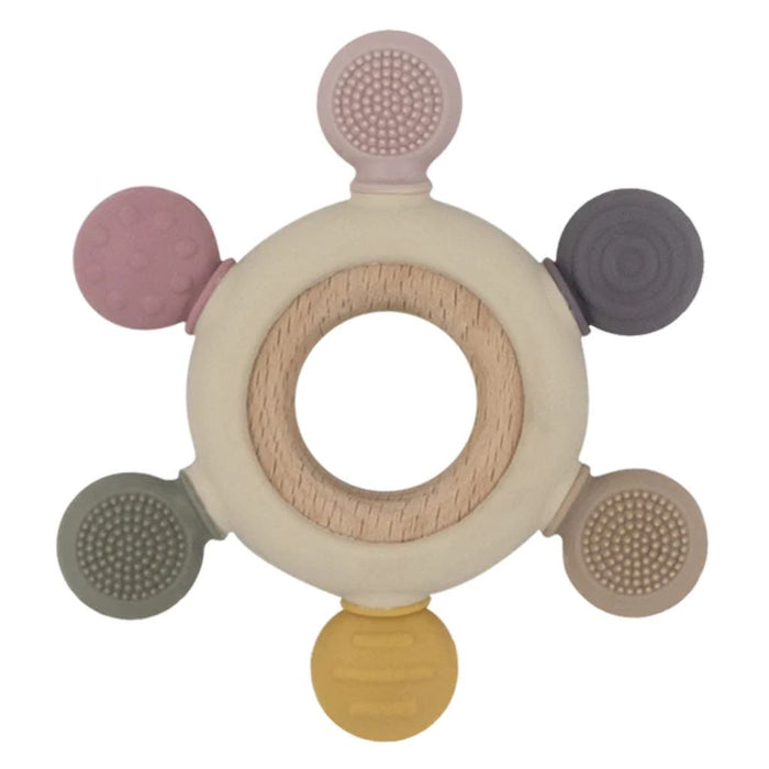 Playground  Silicone Sensory Teether - Rose